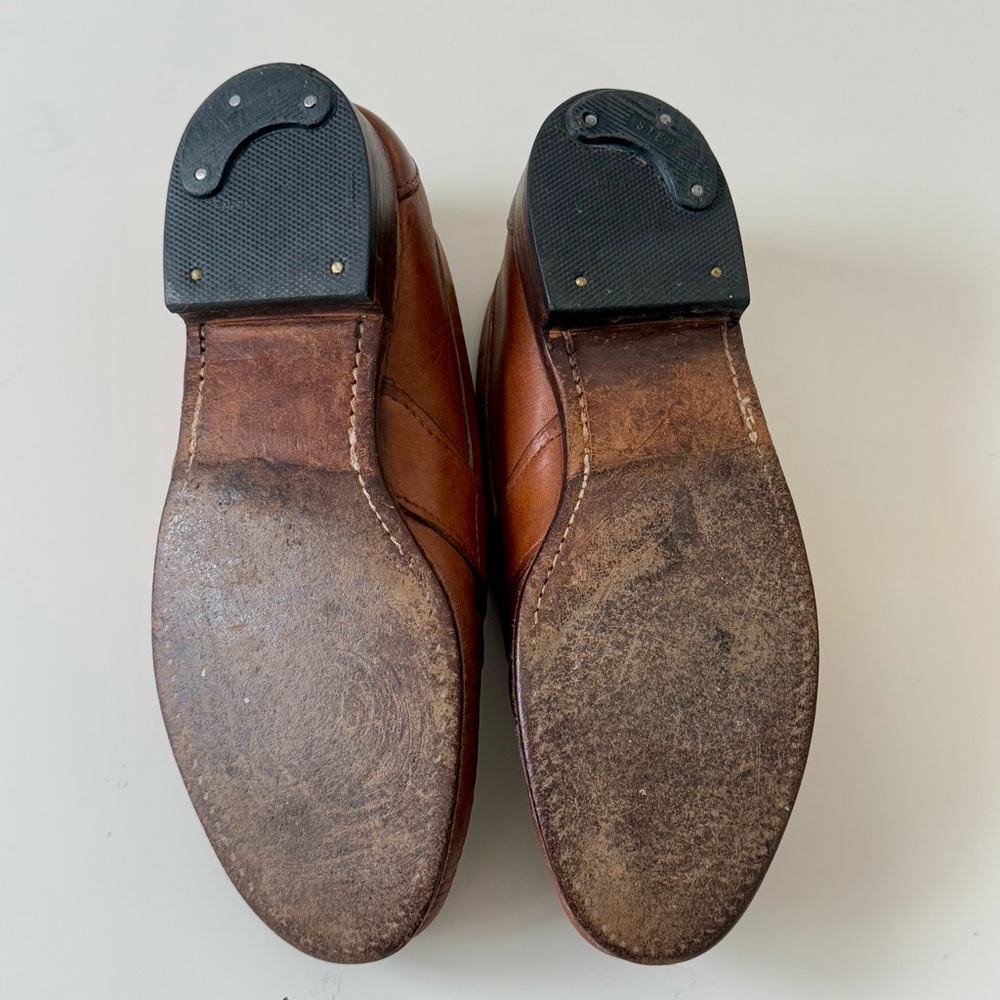VINTAGE Cole Haan Made in USA Leather Penny Loafers Chestnut Brown-Men’s Size 8C - Picture 10 of 14